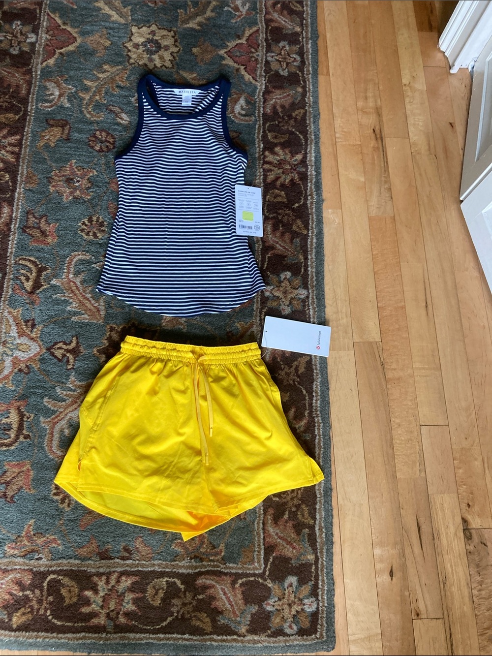 Bundle of NWT Lululemon pace, rival shorts and athletic signature rib tank